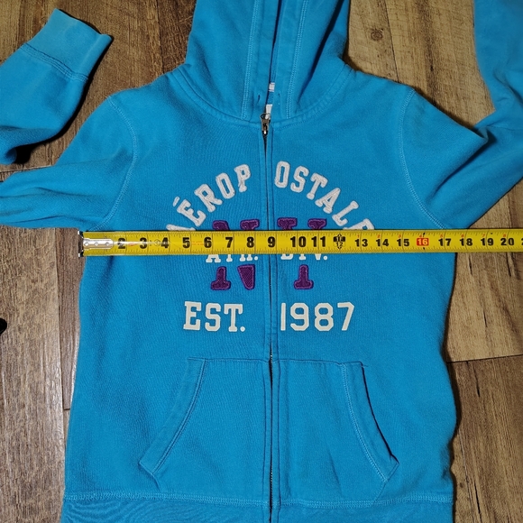 Y2K Skater Zip Up Aeropostale Juniors Girl Hoodie Sz LG/T307 - Picture 5 of 6